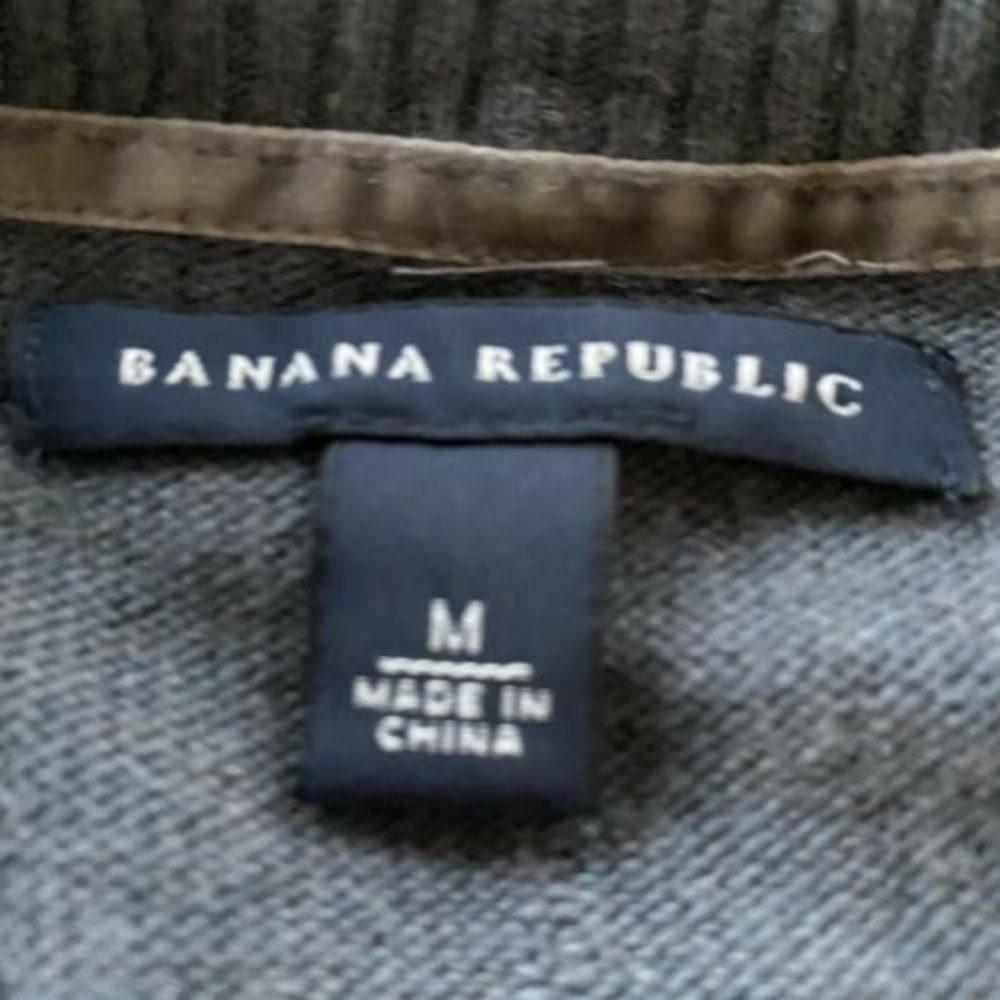 Banana Republic Wool Cashmere Blend Cardigan Pockets Grey Longline academia - Picture 6 of 10